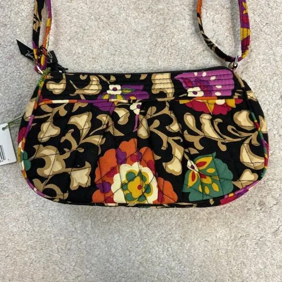 NWT Vera Bradley Frannie Suzani Quilted Zip Top Shoulder Crossbody Bag Retired - Picture 3 of 6